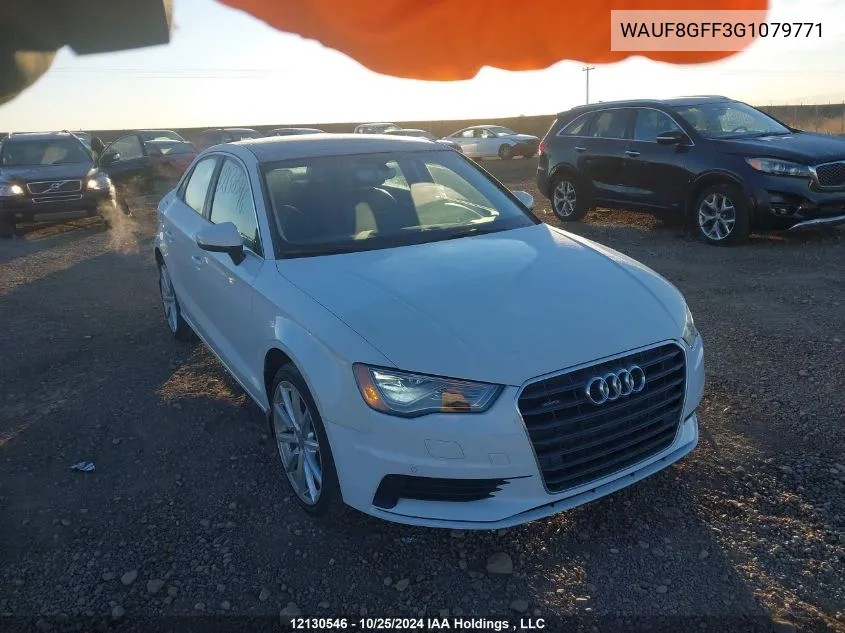 2016 Audi A3 VIN: WAUF8GFF3G1079771 Lot: 12130546