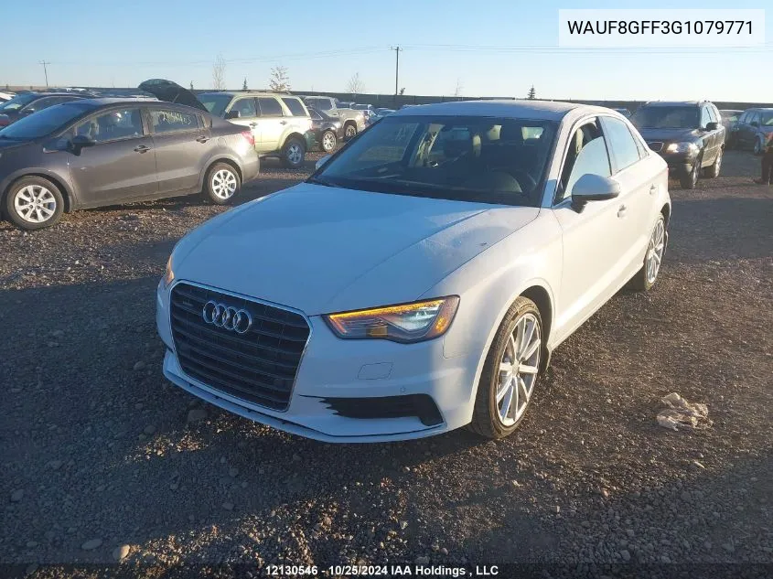 2016 Audi A3 VIN: WAUF8GFF3G1079771 Lot: 12130546