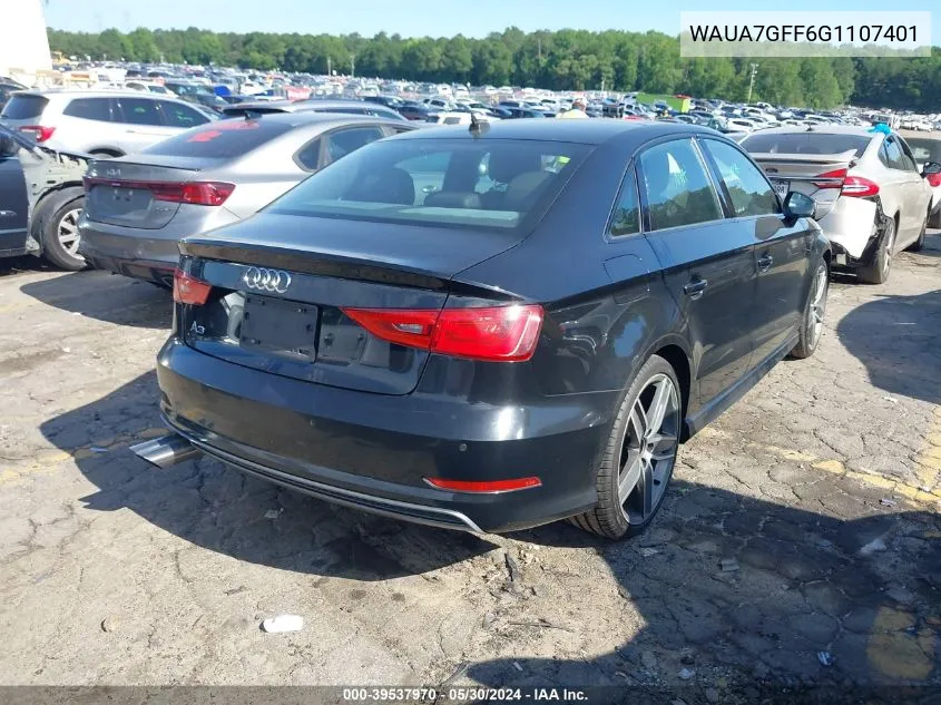 2016 Audi A3 1.8T Premium VIN: WAUA7GFF6G1107401 Lot: 39537970