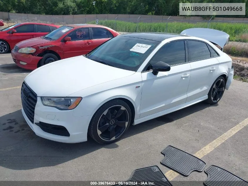 2016 Audi A3 2.0T Premium VIN: WAUB8GFF5G1049668 Lot: 39676433