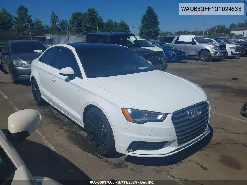 2016 Audi A3 2.0T Premium VIN: WAUB8GFF1G1024833 Lot: 39817668