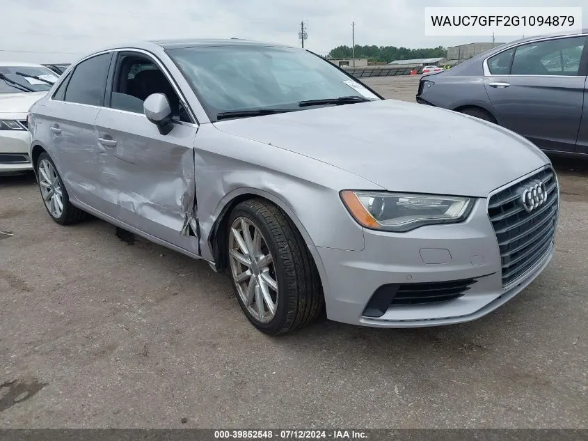 2016 Audi A3 1.8T Premium VIN: WAUC7GFF2G1094879 Lot: 39852548