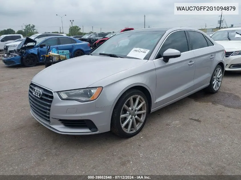 2016 Audi A3 1.8T Premium VIN: WAUC7GFF2G1094879 Lot: 39852548