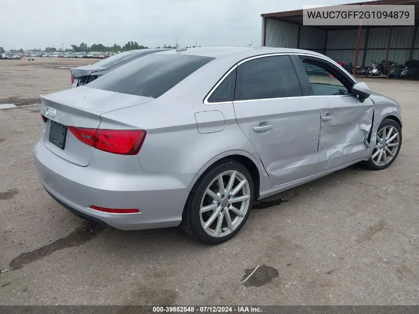 WAUC7GFF2G1094879 2016 Audi A3 1.8T Premium