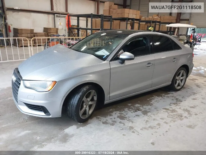 WAUA7GFF2G1118508 2016 Audi A3 1.8T Premium