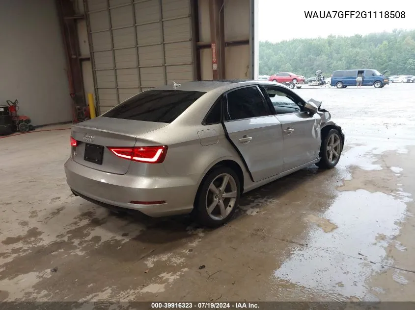 WAUA7GFF2G1118508 2016 Audi A3 1.8T Premium