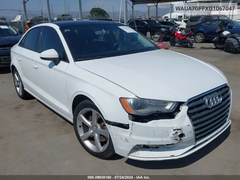 2016 Audi A3 1.8T Premium VIN: WAUA7GFFXG1067047 Lot: 39938160