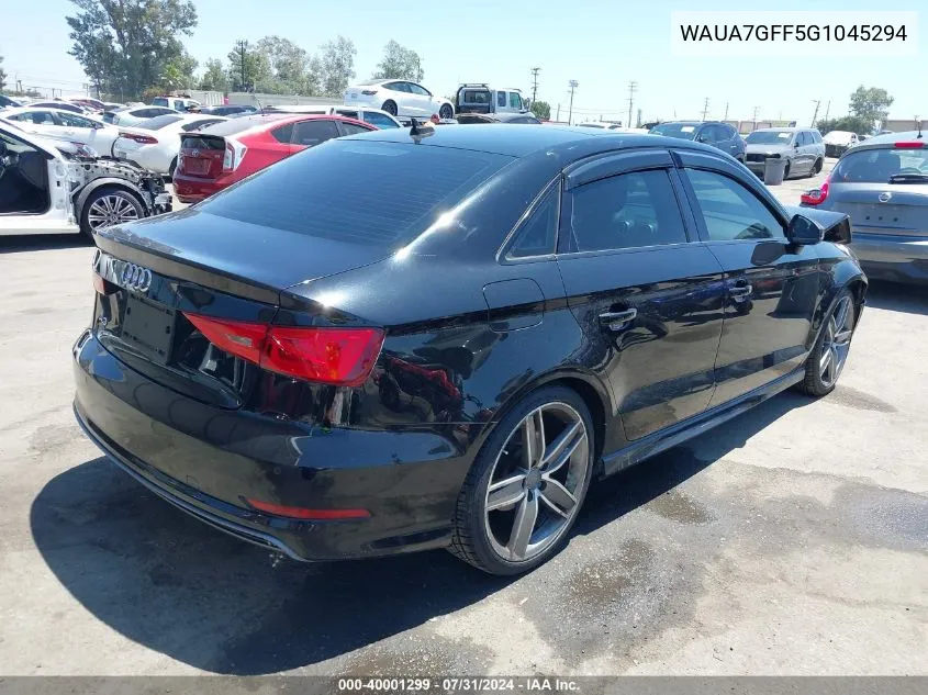 2016 Audi A3 1.8T Premium VIN: WAUA7GFF5G1045294 Lot: 40001299