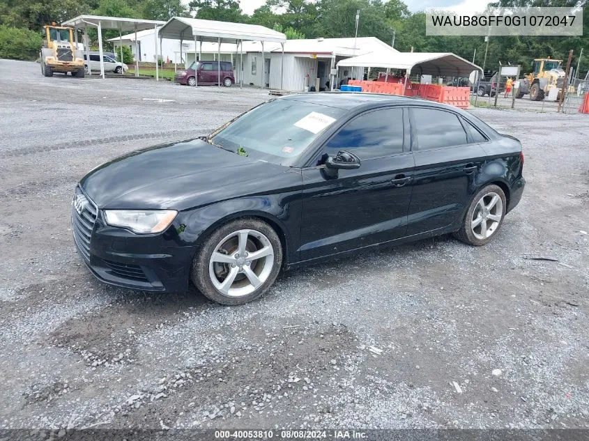 2016 Audi A3 2.0T Premium VIN: WAUB8GFF0G1072047 Lot: 40053810