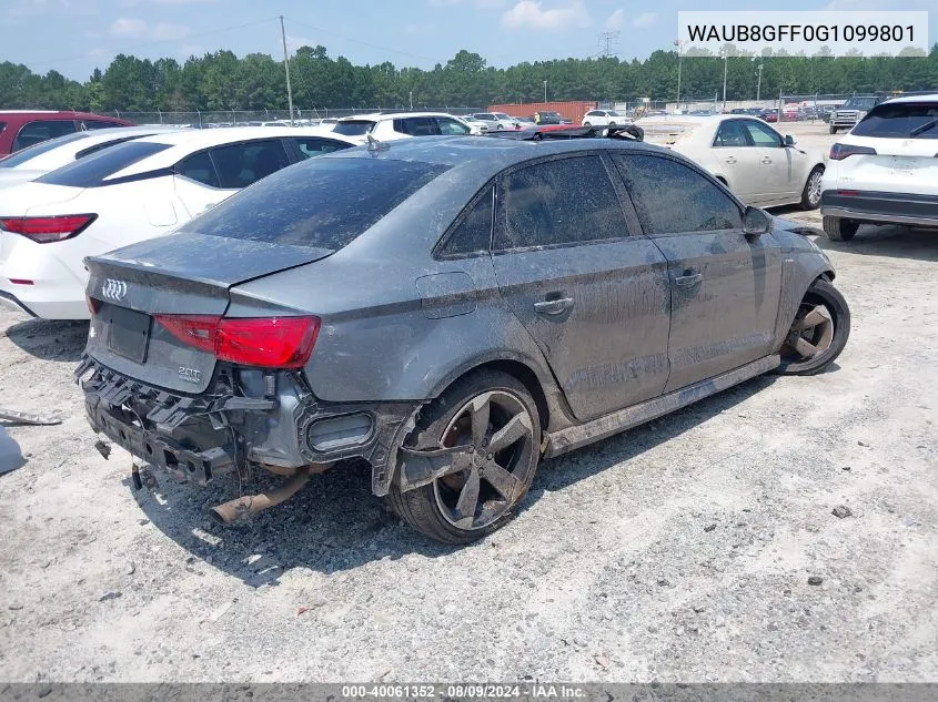 WAUB8GFF0G1099801 2016 Audi A3 2.0T Premium