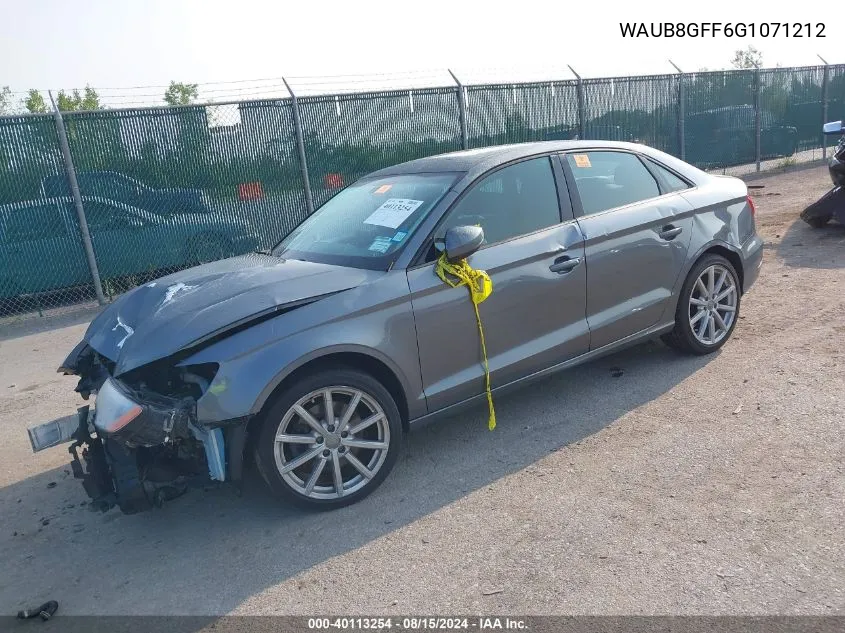 WAUB8GFF6G1071212 2016 Audi A3 2.0T Premium