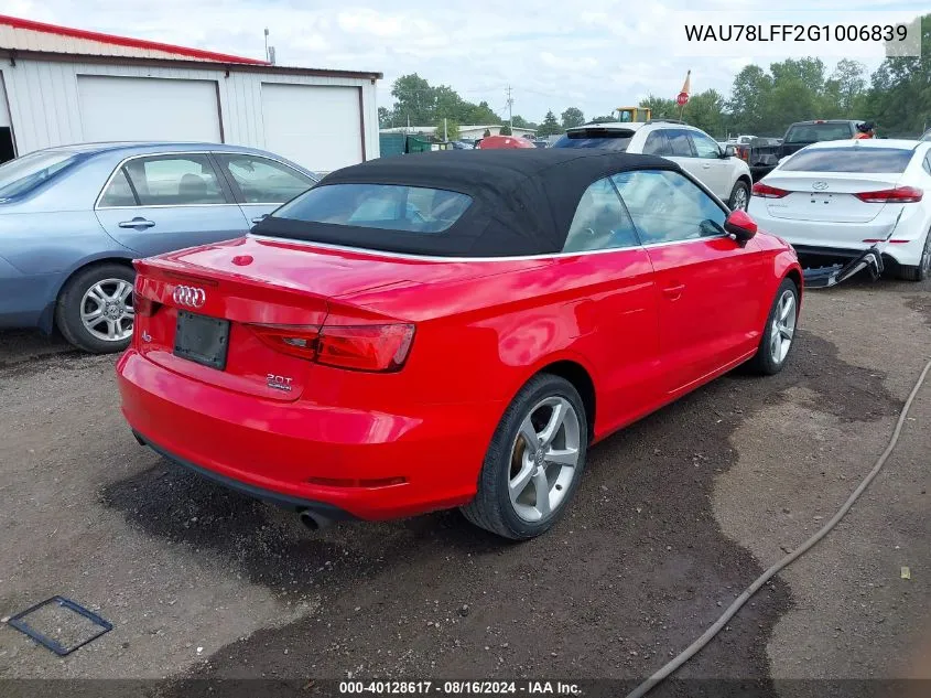 WAU78LFF2G1006839 2016 Audi A3 2.0T Premium