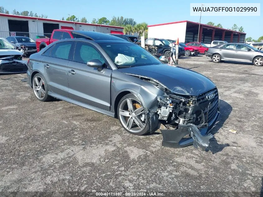 2016 Audi A3 1.8T Premium VIN: WAUA7GFF0G1029990 Lot: 40171897