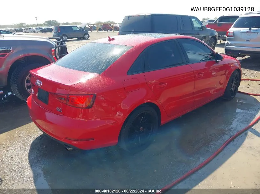 WAUB8GFF0G1039128 2016 Audi A3 2.0T Premium