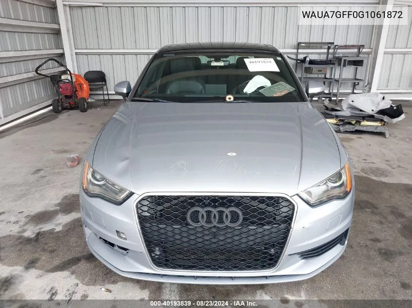 2016 Audi A3 1.8T Premium VIN: WAUA7GFF0G1061872 Lot: 40193839