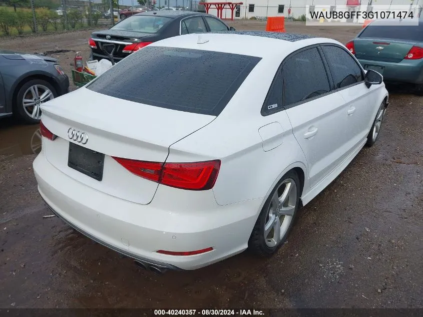 WAUB8GFF3G1071474 2016 Audi A3 2.0T Premium