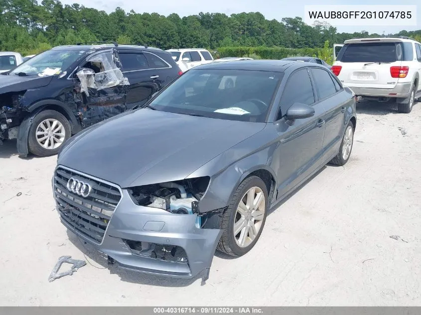 WAUB8GFF2G1074785 2016 Audi A3 2.0T Premium