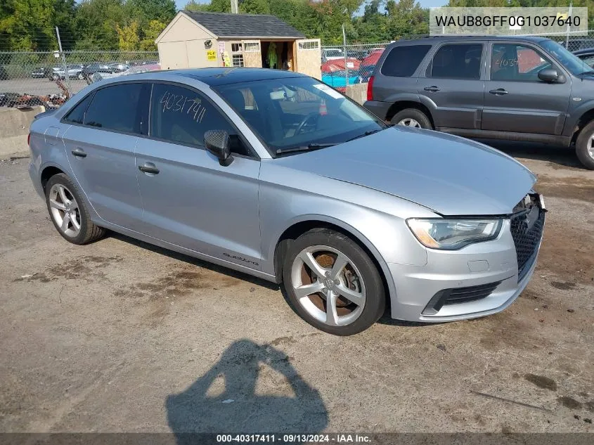 WAUB8GFF0G1037640 2016 Audi A3 2.0T Premium