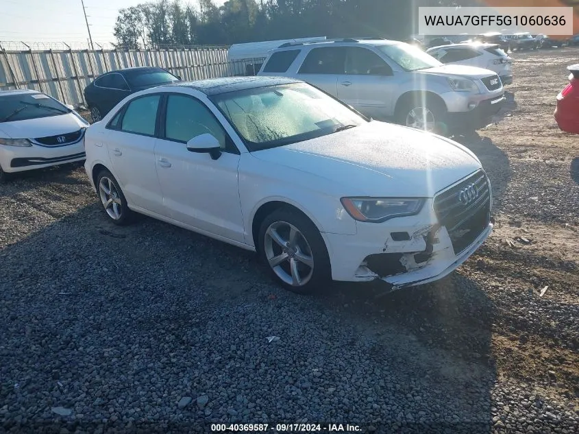 2016 Audi A3 Premium VIN: WAUA7GFF5G1060636 Lot: 40369587