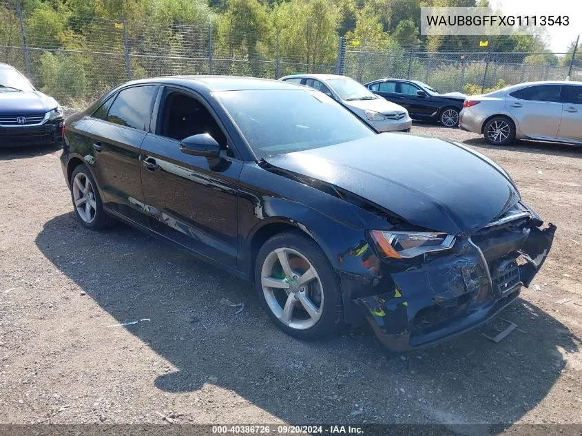 2016 Audi A3 2.0T Premium VIN: WAUB8GFFXG1113543 Lot: 40386726