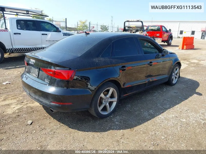 WAUB8GFFXG1113543 2016 Audi A3 2.0T Premium