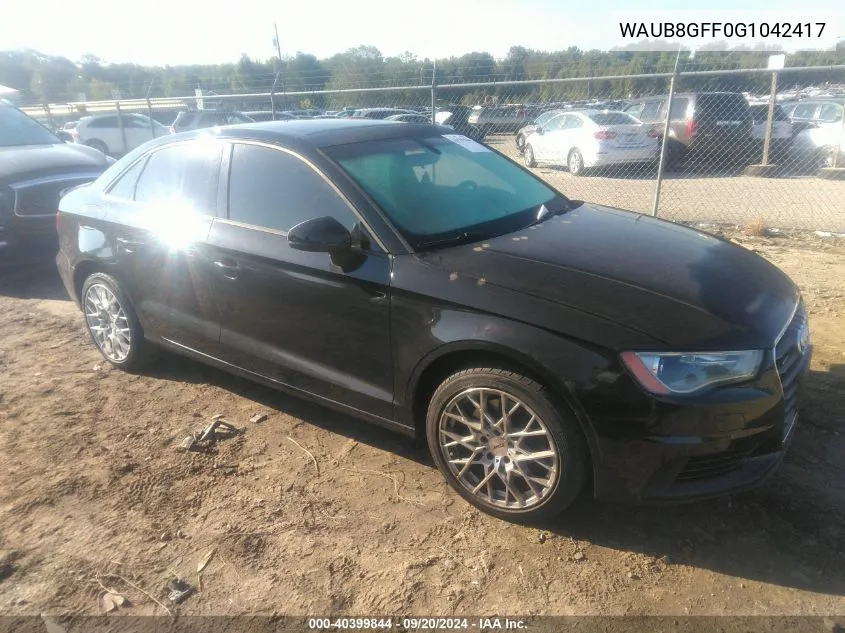 2016 Audi A3 2.0T Premium VIN: WAUB8GFF0G1042417 Lot: 40399844