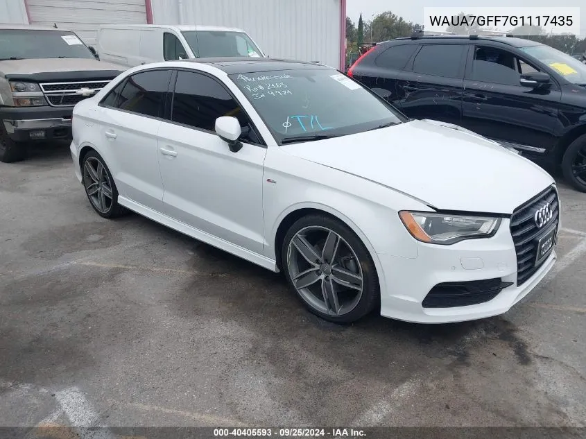 2016 Audi A3 1.8T Premium VIN: WAUA7GFF7G1117435 Lot: 40405593