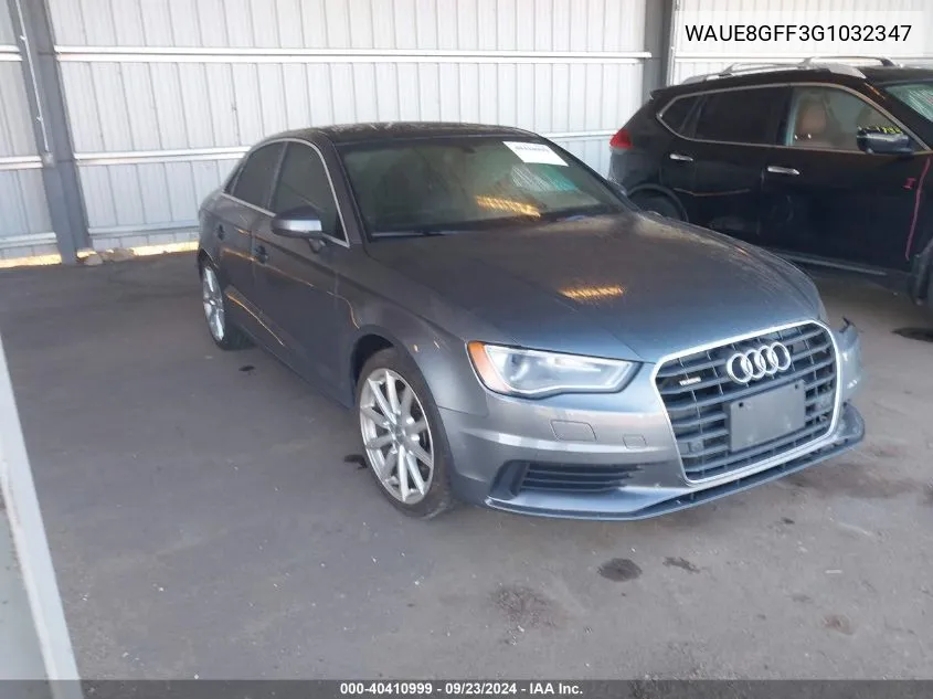 2016 Audi A3 Premium Plus VIN: WAUE8GFF3G1032347 Lot: 40410999