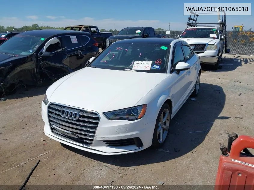 2016 Audi A3 Premium VIN: WAUA7GFF4G1065018 Lot: 40417190