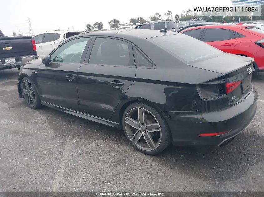 WAUA7GFF9G1116884 2016 Audi A3 1.8T Premium