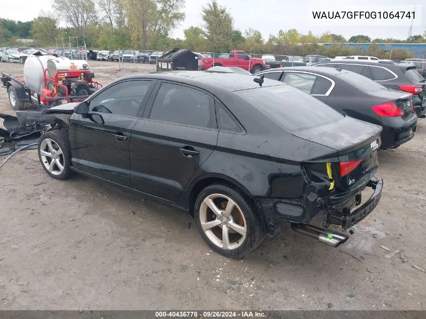 WAUA7GFF0G1064741 2016 Audi A3 1.8T Premium