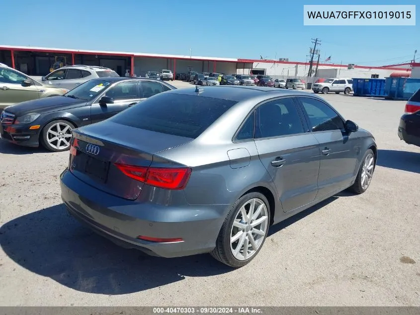 2016 Audi A3 1.8T Premium VIN: WAUA7GFFXG1019015 Lot: 40470303