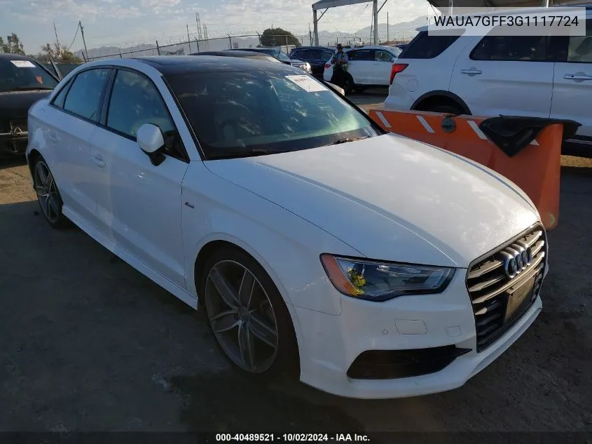 2016 Audi A3 1.8T Premium VIN: WAUA7GFF3G1117724 Lot: 40489521