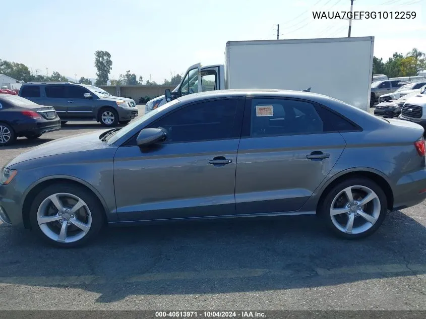 2016 Audi A3 1.8T Premium VIN: WAUA7GFF3G1012259 Lot: 40513971