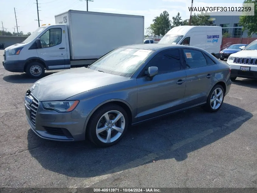 2016 Audi A3 1.8T Premium VIN: WAUA7GFF3G1012259 Lot: 40513971