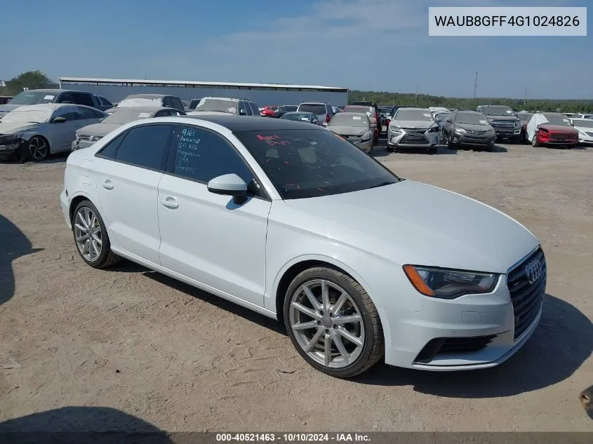 2016 Audi A3 2.0T Premium VIN: WAUB8GFF4G1024826 Lot: 40521463