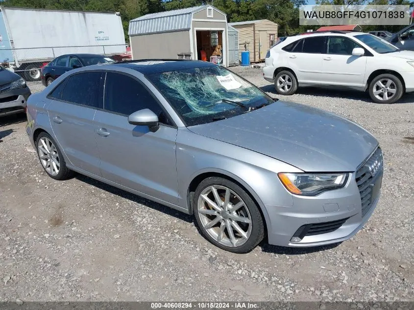 2016 Audi A3 2.0T Premium VIN: WAUB8GFF4G1071838 Lot: 40608294