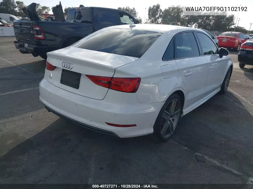 2016 Audi A3 1.8T Premium VIN: WAUA7GFF9G1102192 Lot: 40727271