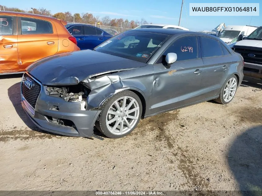 2016 Audi A3 Premium VIN: WAUB8GFFXG1064814 Lot: 40756246