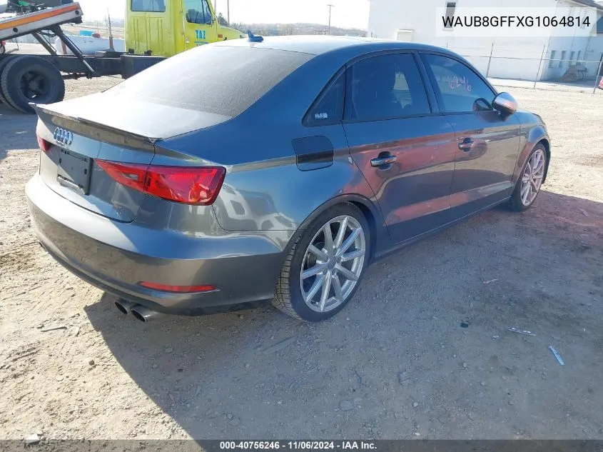 2016 Audi A3 Premium VIN: WAUB8GFFXG1064814 Lot: 40756246