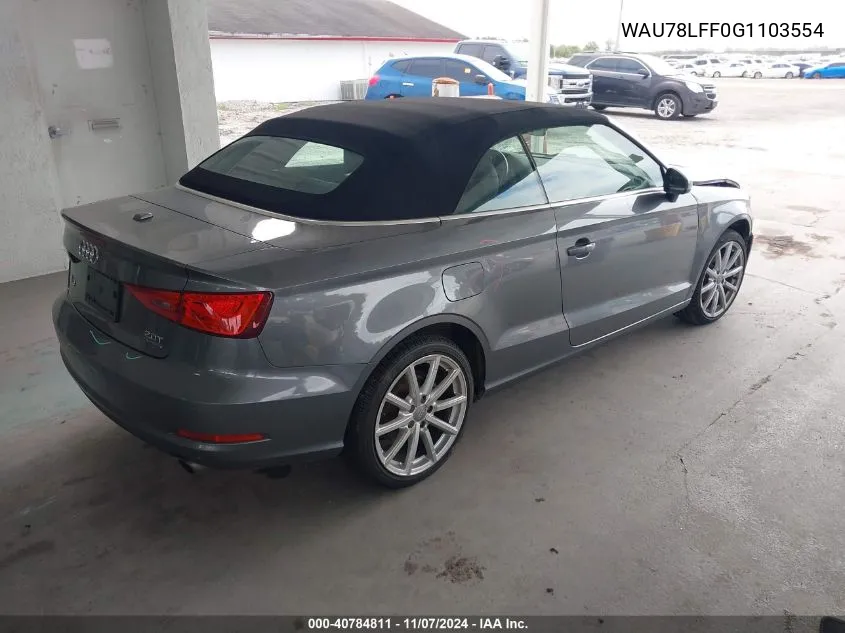 2016 Audi A3 2.0T Premium VIN: WAU78LFF0G1103554 Lot: 40784811