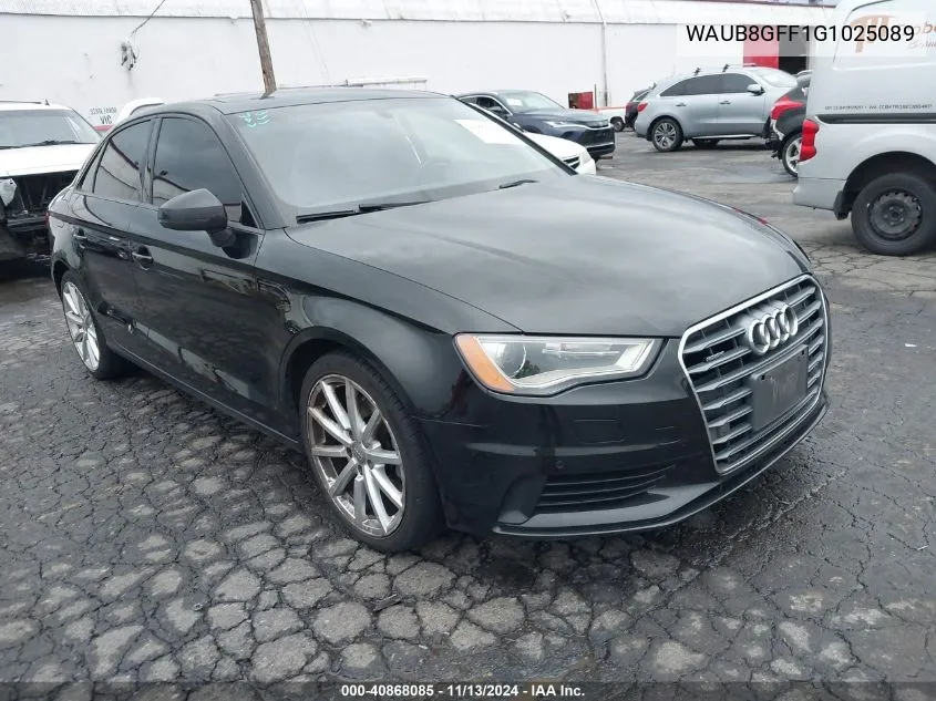 2016 Audi A3 2.0T Premium VIN: WAUB8GFF1G1025089 Lot: 40868085