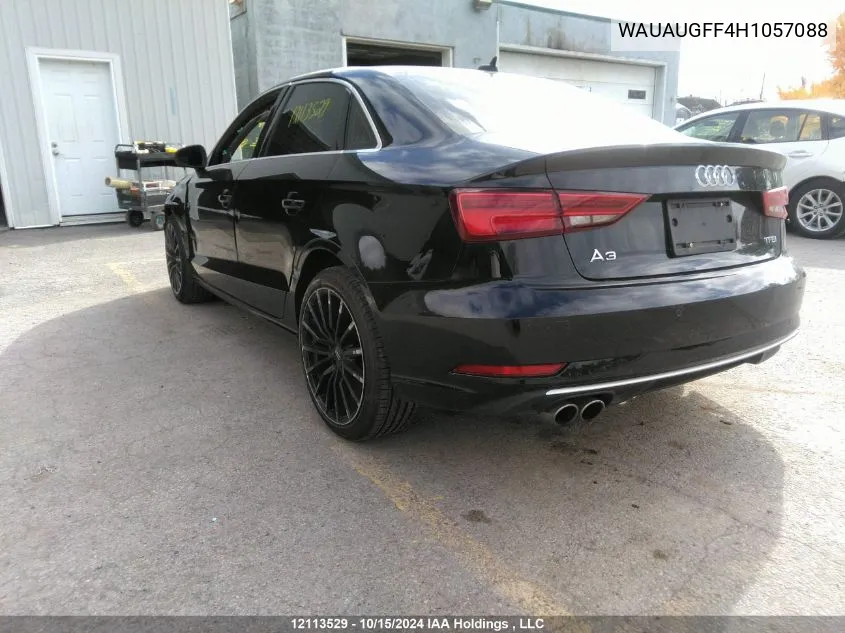 2017 Audi A3 VIN: WAUAUGFF4H1057088 Lot: 12113529