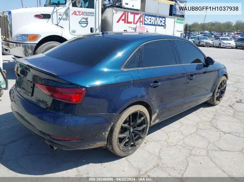 WAUB8GFF1H1037938 2017 Audi A3 2.0T Premium