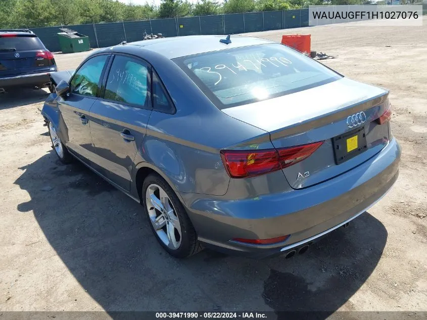 WAUAUGFF1H1027076 2017 Audi A3 2.0T Premium