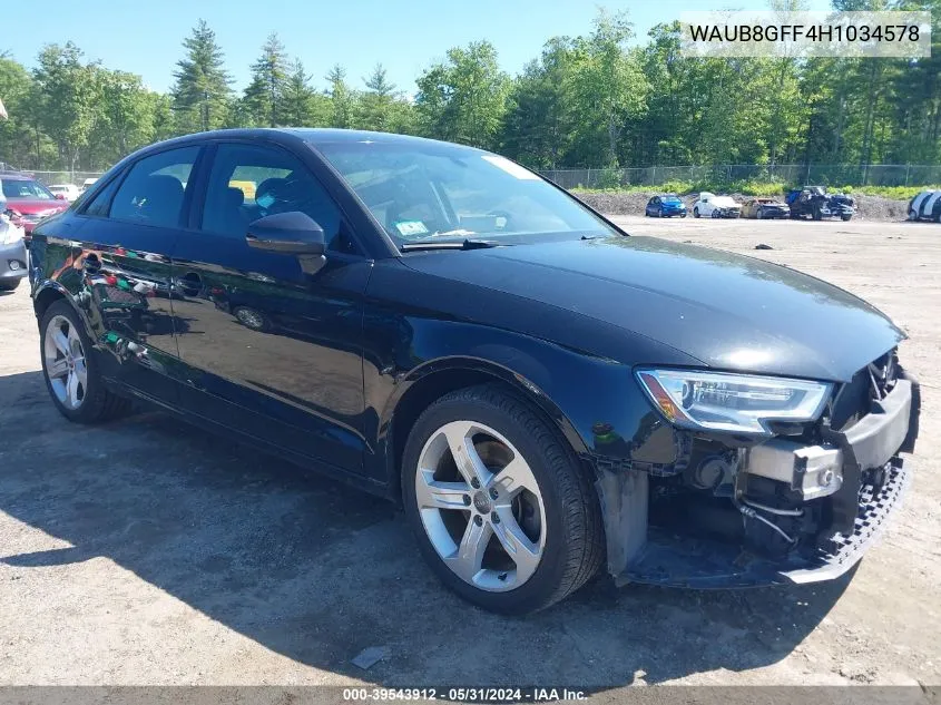 WAUB8GFF4H1034578 2017 Audi A3 2.0T Premium