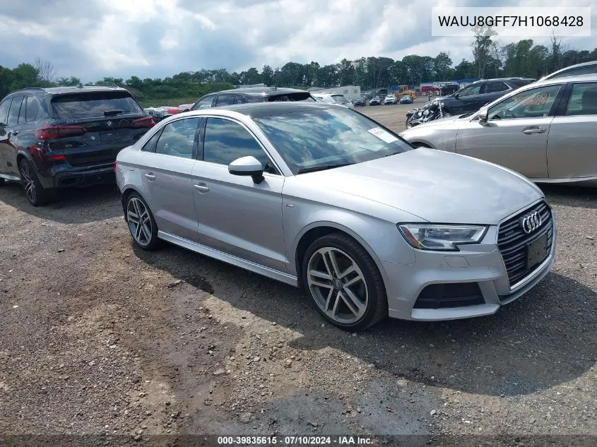 WAUJ8GFF7H1068428 2017 Audi A3 2.0T Premium