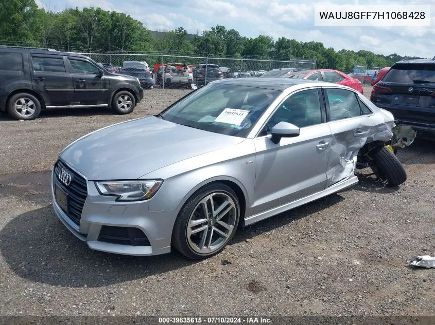 WAUJ8GFF7H1068428 2017 Audi A3 2.0T Premium