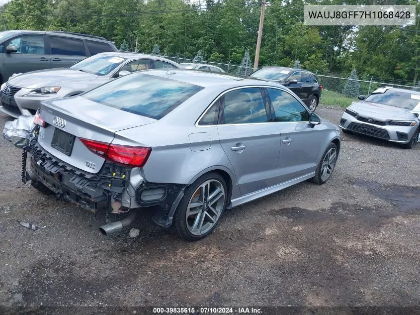 2017 Audi A3 2.0T Premium VIN: WAUJ8GFF7H1068428 Lot: 39835615