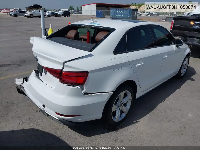 WAUAUGFF8H1058874 2017 Audi A3 2.0T Premium